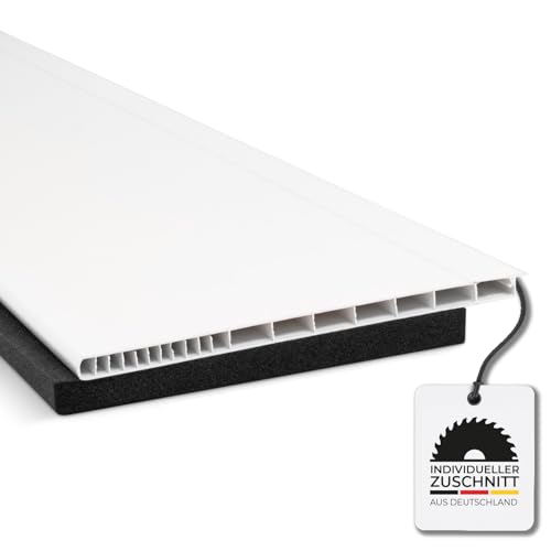 HausFux Rollladenkastendeckel/Rollokasten Abdeckung nach Maß - mit Dämmung - Made in Germany - individueller Zuschnitt - bis 3 m Länge (Weiß, (T x L | 22 x 110 cm) von Hausfux