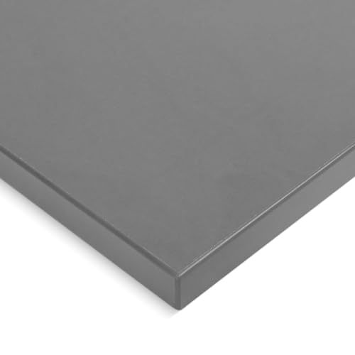 HausFux Spanplatte nach Maß - 1,9 cm stark, melaminbeschichtet, mit ABS-Kante - Made in Germany - Maßanfertigung - für Möbel- und Innenausbau (Basalt Grau, 70 x 20 cm) von HausFux