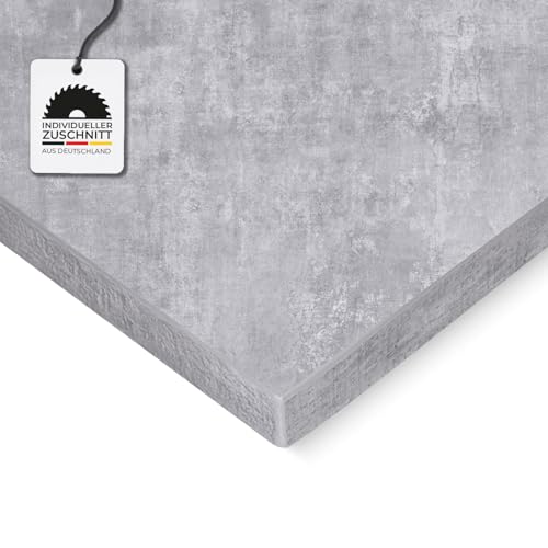 HausFux Spanplatte nach Maß - 1,9 cm stark, melaminbeschichtet, mit ABS-Kante - Made in Germany - Maßanfertigung - für Möbel- und Innenausbau (Bellato Grau, 150 x 100 cm) von Hausfux