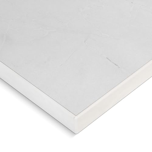 HausFux Spanplatte nach Maß - 1,9 cm stark, melaminbeschichtet, mit ABS-Kante - Made in Germany - Maßanfertigung - für Möbel- und Innenausbau (India White, 100 x 20 cm) von HausFux