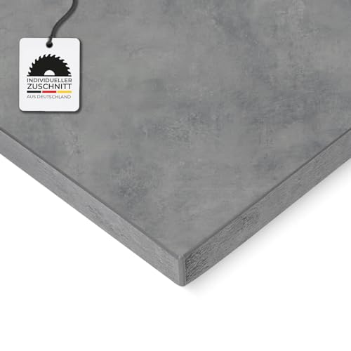 HausFux Spanplatte nach Maß - 1,9 cm stark, melaminbeschichtet, mit ABS-Kante - Made in Germany - Maßanfertigung - für Möbel- und Innenausbau (Loftec, 190 x 50 cm) von Hausfux