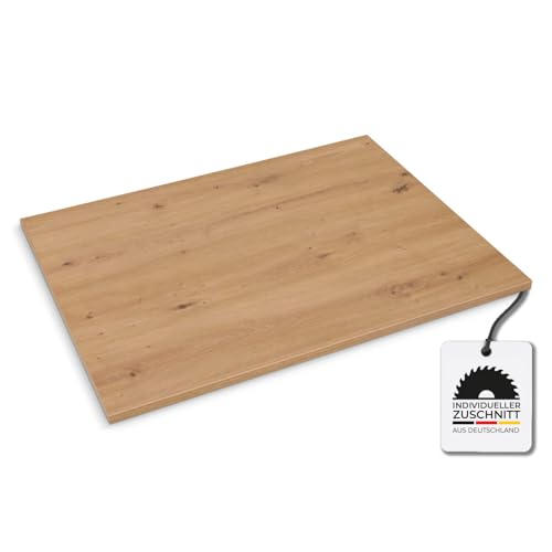 Hausfux Tischplatte nach Maß - 1,9 cm Starke Spanplatte mit ABS-Kante - individueller Zuschnitt - Made in Germany (Artisan Eiche, 200 x 80 cm) von Hausfux