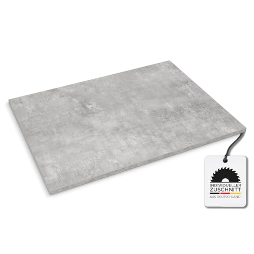 Hausfux Tischplatte nach Maß - 1,9 cm Starke Spanplatte mit ABS-Kante - individueller Zuschnitt - Made in Germany (Bellato Grau, 180 x 100 cm) von Hausfux