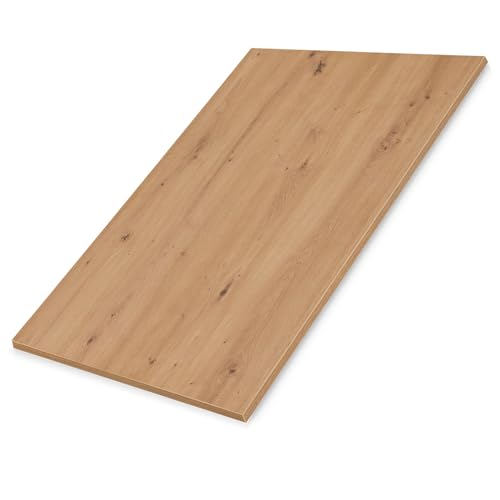 HausFux Tischplatte nach Maß - 1,9 cm Starke Spanplatte mit ABS-Kante - individueller Zuschnitt - Made in Germany (Artisan Oak, 100 x 100 cm) von HausFux