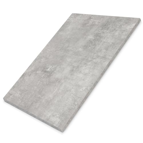 HausFux Tischplatte nach Maß - 1,9 cm Starke Spanplatte mit ABS-Kante - individueller Zuschnitt - Made in Germany (Bellato Grau, 100 x 80 cm) von HausFux