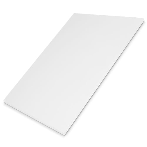 HausFux Tischplatte nach Maß - 1,9 cm Starke Spanplatte mit ABS-Kante - individueller Zuschnitt - Made in Germany (ICY White, 100 x 100 cm) von HausFux