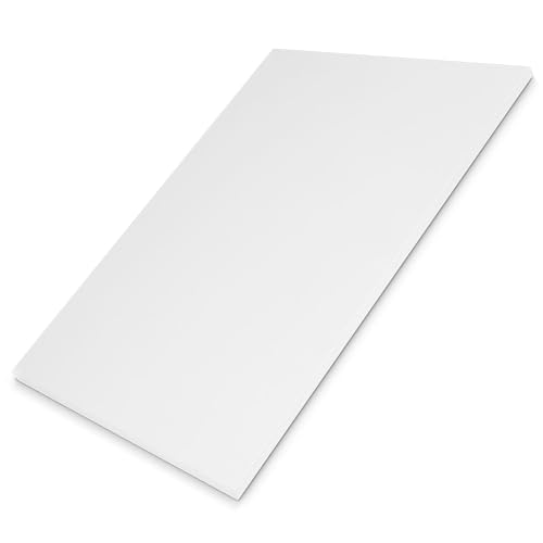 HausFux Tischplatte nach Maß - 1,9 cm Starke Spanplatte mit ABS-Kante - individueller Zuschnitt - Made in Germany (ICY White, 100 x 80 cm) von HausFux