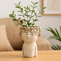 Blumentopf Pflanzkopf Büste Blumengefäß Kopf Zum Bepflanzen Pflanztopf Zement von HausGartenDeko