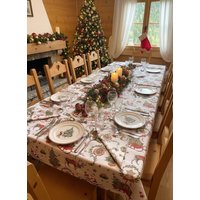 Tischdecken Tischläufer Servietten Weihnachten Aus Baumwolle Tischdecken Tischläufer Servietten Weihnachten Aus Baumwolle von HausNr22Shop