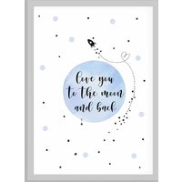 Geschenk Taufe, Geschenk Geburt, Mond, Sterne, To The Moon von HausNr26