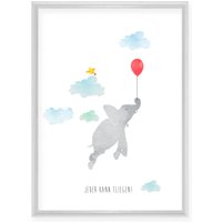 Kinderbild, Kinderposter, Kinderzimmerprint"Jeder Kann Fliegen" von HausNr26