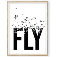 Kunstdruck, Geschenk Freund, Print, Geschenk, Motivationsposter "Fly" von HausNr26