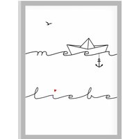 Meer Poster, Meerliebe, Geschenk Freundin, Typoposter, Spruch, Zeit von HausNr26