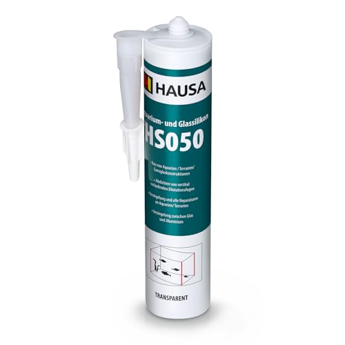 HAUSA Aquarium-Silikon Glassilikon HS050 transparent 310ml Silikon-Kleber & Dichtstoff für Aquarien Terrarien Glaskonstruktionen schnelle Aushärtung, süß- meerwasserbeständig, fischsicher HAUSA Aquarium-Silikon Glassilikon HS050 transparent 310ml Silikon-Kleber & Dichtstoff für Aquarien Terrarien Glaskonstruktionen schnelle Aushärtung, süß- meerwasserbeständig, fischsicher von Hausa