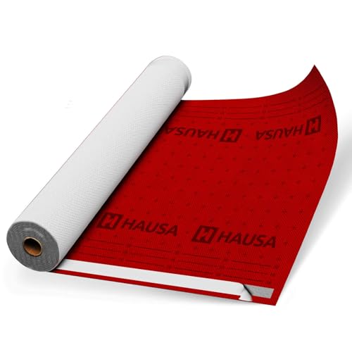 HAUSA Unterspannbahn Dach Superior HU180SK 180g/m² 37,5m² (1,5mx25m) Dachfolie mit zwei klebestreifen hochdiffusionsoffene wasserdichte Unterdeckbahn witterungs reißfest Schalungsbahn von Hausa