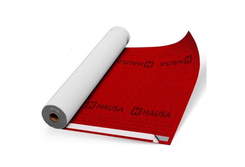 Hausa Dachbahn Unterspannbahn Dach Superior HU180, Mit 2 Selbstklebestreifen, 75 m² pro Paket, (180g/m², 1-St., 1,5m x 50m), flexible dreilagige hochdiffusionsoffene Unterdeckbahn von Hausa