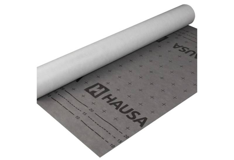 Hausa Dachbahn Unterspannbahn HU130, Ohne Selbstklebestreifen, 150 m² pro Paket, (130g/m², 2-St., 2 x 1,5m x 50m), flexible dreilagige hochdiffusionsoffene Unterdeckbahn von Hausa
