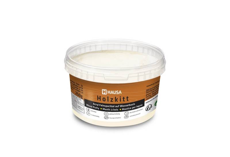Hausa Holz-Reparaturset Holzkitt, 250g gebrauchsfertig ausgezeichnete Füllkraft rissbeständig, 1-St., Gramm Esche Holzspachtelmasse Kitt für Holz, Holzspachtel/Füllmasse zum Reparieren von Hausa