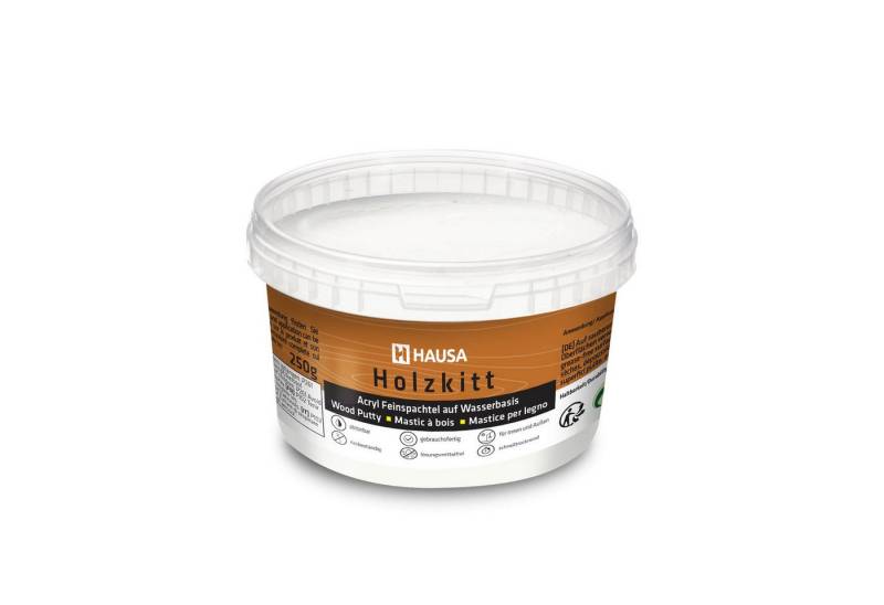 Hausa Holz-Reparaturset Holzkitt, 250g gebrauchsfertig ausgezeichnete Füllkraft rissbeständig, 1-St., Gramm Weiß Holzspachtelmasse Kitt für Holz, Holzspachtel/Füllmasse zum Reparieren von Hausa