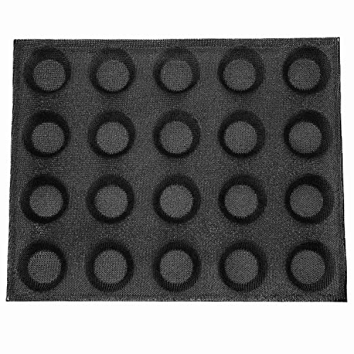 Hausdec 20-Loch Silikonform Kuchen T Mini Pizza Modell Rundbrot Hamburger Form Antihaft-Backblech Werkzeug von Hausdec