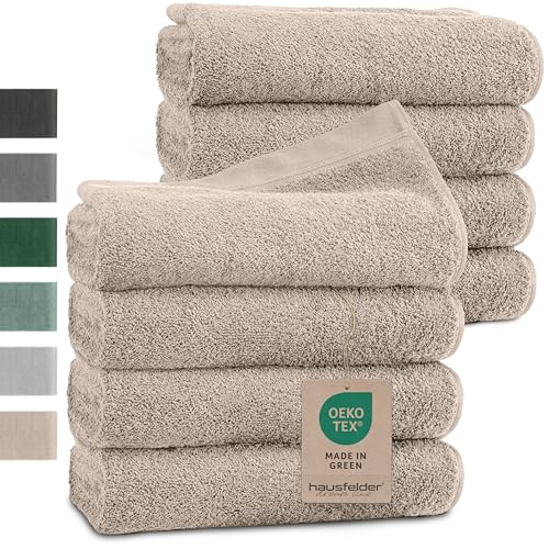 Handtücher 8er Set, 50x100cm, Premium 500g/m² Handtuch Set - 100% Baumwolle, Ökotex Zertifiziert, Farbe: Beige Handtücher 8er Set, 50x100cm, Premium 500g/m² Handtuch Set - 100% Baumwolle, Ökotex Zertifiziert, Farbe: Beige von Hausfelder