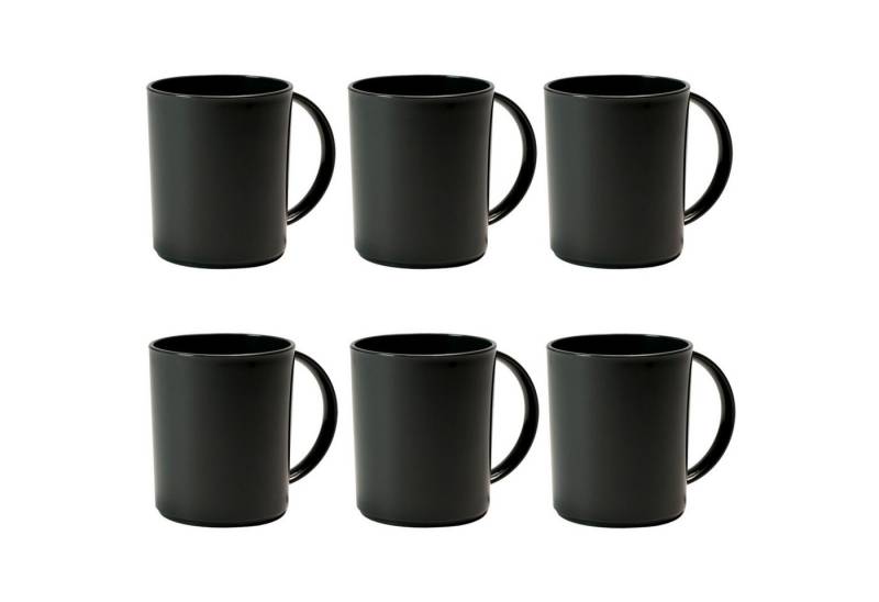 Hausfelder Becher Kaffeebecher Camping Tassen Kunststoff 6er Set, BPA- und Melamin-frei, bruchfest, stabil, ideales Camping-Geschirr von Hausfelder