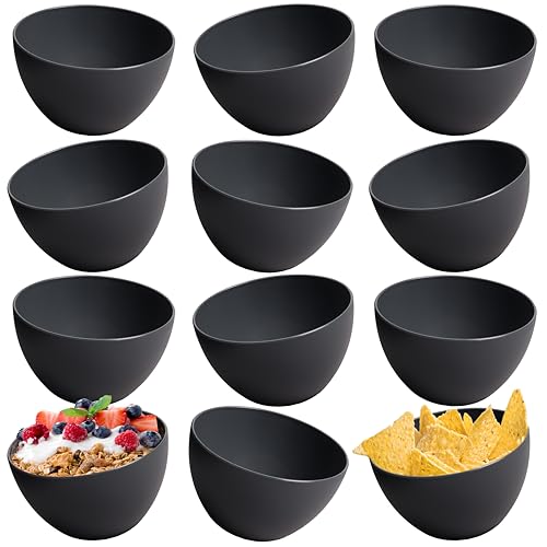 Hausfelder Bowl Müslischalen 6er Set | bruchfest | 750 ml Dessertschalen Suppenschalen | Schüssel und Schalen Set aus Kunststof (Anthrazit Schwarz, 12 x 750 ml) von Hausfelder