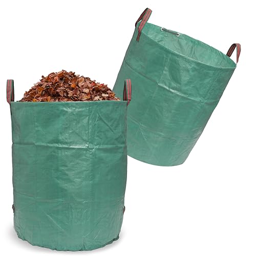 Hausfelder Gartensäcke Laubsäcke Set, 2 x 272 L. Gartenabfallsack stabil - Säcke für Gartenabfälle und Rasenschnitt, Grünschnittsäcke faltbar, groß, robust (2x 272 Liter) von Hausfelder