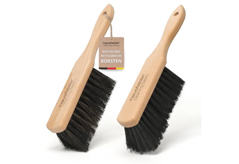 Hausfelder Kehrgarnitur Handfeger 2er Set Indoor, 2 x Handbesen weiche/mittelweiche Borsten, (2-tlg., Set), feine Borsten, Kunsthaar-Mix, für alle Böden von Hausfelder