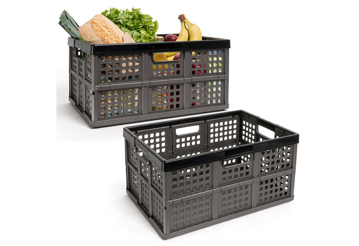 Hausfelder Klappbox Klappkiste, Kunststoff Faltkorb, Klappkorb für Einkäufe und Transport, 45 l, zusammenklappbar, BPA-freier Kunststoff Hausfelder Klappbox Klappkiste, Kunststoff Faltkorb, Klappkorb für Einkäufe und Transport, 45 l, zusammenklappbar, BPA-freier Kunststoff von Hausfelder