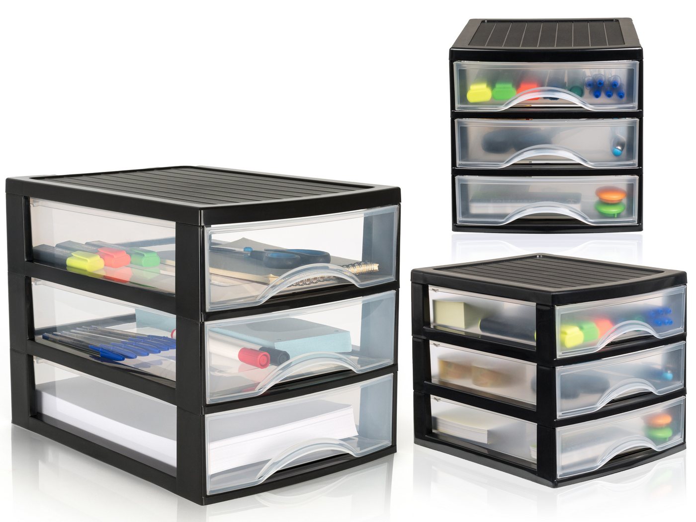 Hausfelder Schubladenbox Schubladenschrank Se A4, 1 Stk. + A5, 2 Stk., (3-St., A4 + A5) von Hausfelder