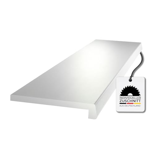 HausFux Fuxalit Innenfensterbank Metallic Grau – Zuschnitt auf Maß – MDF Fensterbank mit CPL-Beschichtung – modern, UV-beständig, pflegeleicht (Metallic Grau, T x L | 15 x 50 cm) von Hausfux