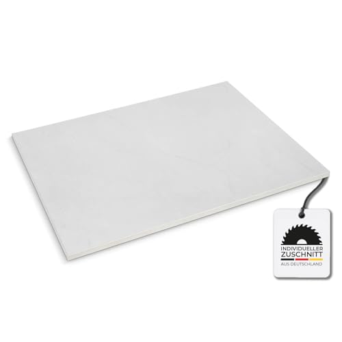 Hausfux Tischplatte nach Maß - 1,9 cm Starke Spanplatte mit ABS-Kante - individueller Zuschnitt - Made in Germany (India Marmor, 140 x 70 cm) von Hausfux