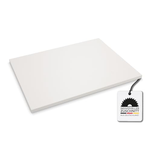 Hausfux Tischplatte nach Maß - 2,5 cm Starke Spanplatte mit ABS-Kante - individueller Zuschnitt - Made in Germany (ICY White, 180 x 70 cm) von Hausfux