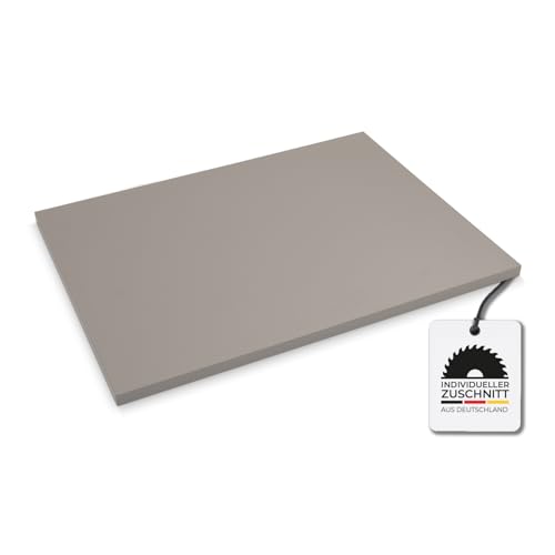 Hausfux Tischplatte nach Maß - 2,5 cm Starke Spanplatte mit ABS-Kante - individueller Zuschnitt - Made in Germany (Platin Grau, 90 x 50 cm) von Hausfux