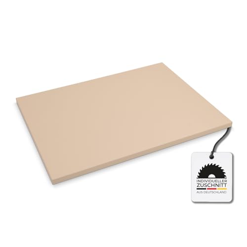 Hausfux Tischplatte nach Maß - 2,5 cm Starke Spanplatte mit ABS-Kante - individueller Zuschnitt - Made in Germany (Sandbeige, 120 x 80 cm) von Hausfux