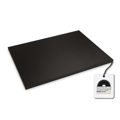 Hausfux Tischplatte nach Maß - 2,5 cm Starke Spanplatte mit ABS-Kante - individueller Zuschnitt - Made in Germany (Vulkan Schwarz, 70 x 50 cm) von Hausfux