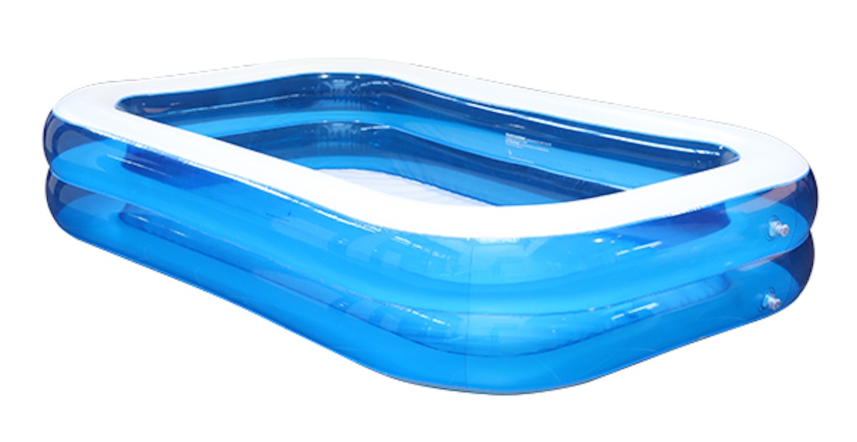 Familien Pool Transparent - Blau 211 x 132 x 46 cm von Haushalt International Im- und Export GmbH