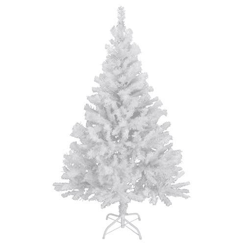 150 cm hoher Christbaum in weiß Weihnachtsbaum Tannenbaum Kunststoff 150 cm hoch mit Ständer von Haushalt International