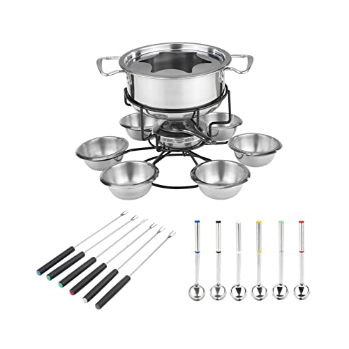 Fondue Set - für 6 Personen, aus Edelstahl von Haushalt International