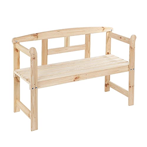 Haushalt International Gartenbank massiv Friesenbank Parkbank Garten Holz Bank Holzbank Sitzbank 118cm von Haushalt International