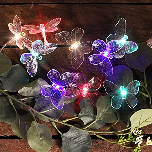 Haushalt International HI 70332 Solar Lichterkette Schmetterling bunt mit 24 LEDs von Haushalt International