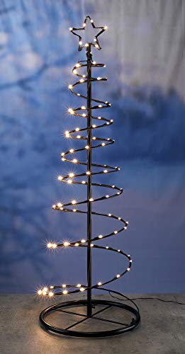 Haushalt International HI Weihnachtsbaum 120 cm aus Metall Tannenbaum Christbaum 100 warmweiße LED von Haushalt International