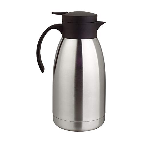 Haushalt International 26076 Isolierkanne Isolierflasche Thermo Kanne Kaffeekanne Edelstahl groß 2 L von Haushalt International