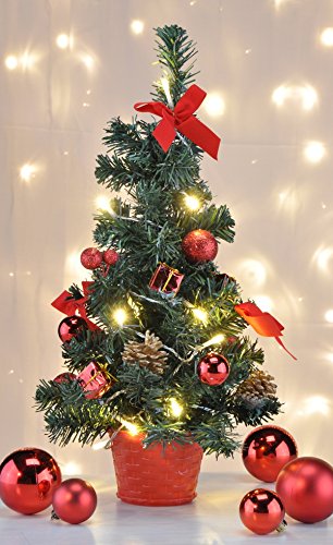 Haushalt International Deko Weihnachtsbaum mit LED-Beleuchtung und Christbaumkugel Christbaumschmuck 55576 von Haushalt International
