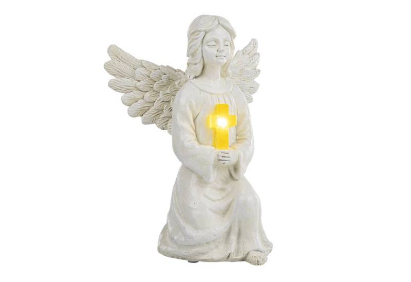 Haushalt International Gartenfigur LED-Solarengel - Gartendekoration 16x14x22,5 cm, (1 St), Solarpanel von Haushalt International
