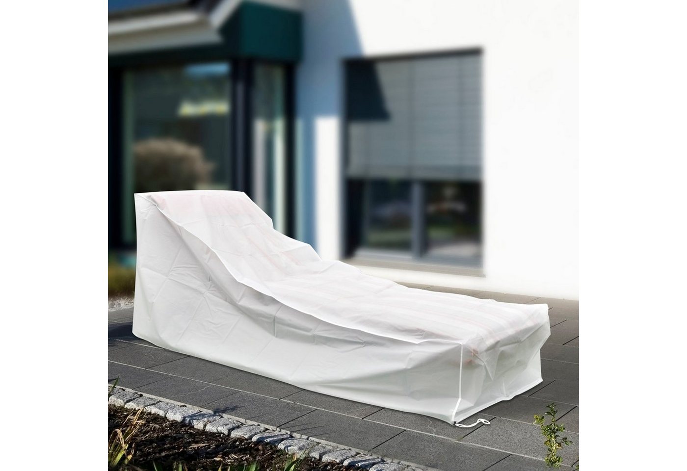 Haushalt International Gartenmöbel-Schutzhülle Abdeckhaube für Sonnenliegen Maße: ca. 200 x 75 x 40/70cm (1-St) von Haushalt International