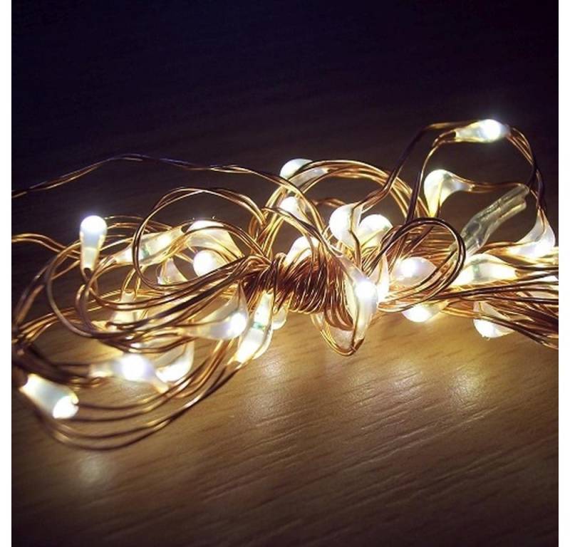 Haushalt International LED-Lichterkette 76114-w 40er LED Draht-Lichterkette weiß von Haushalt International