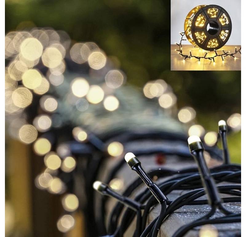 Haushalt International LED-Lichterkette 76634 LED Lichterkette warmweiß 1000er 20m Rolle von Haushalt International
