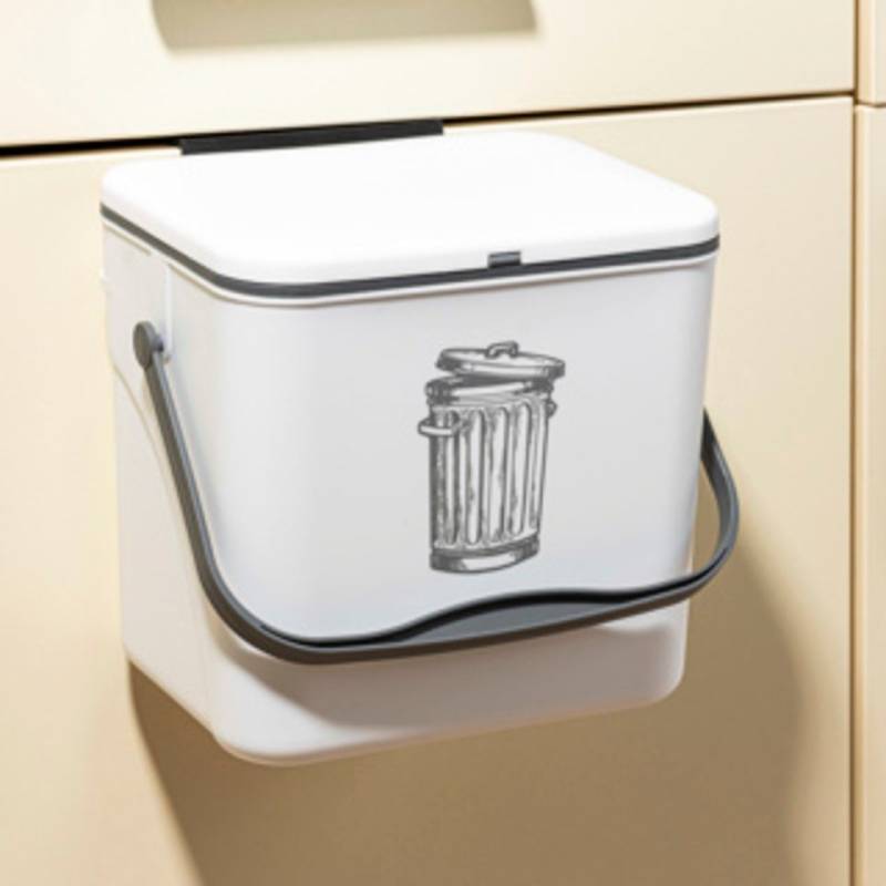 Haushalt International Mülleimer Mülleimer 6 L zum Einhängen an Küchentüren ca. 25x19,5x23,2 cm von Haushalt International